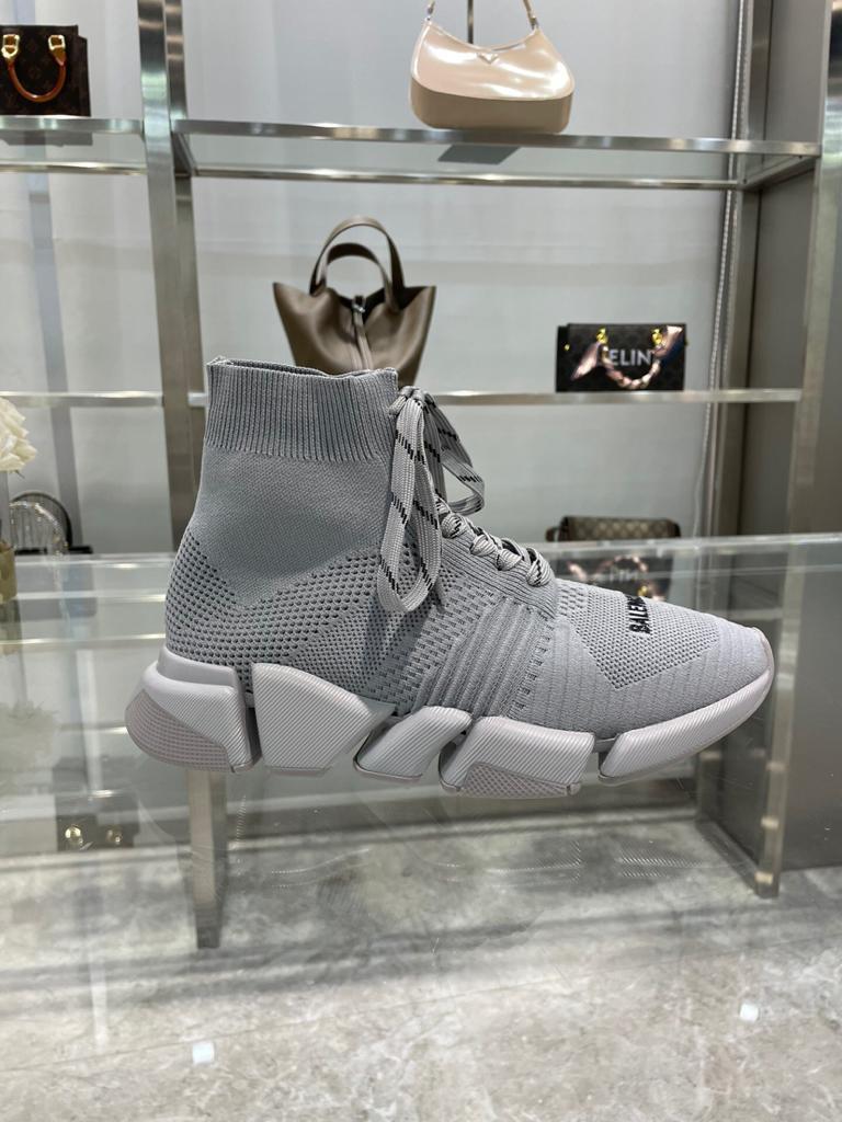 Balenciaga Speed 2.0 Lace Up Grey - vstockx