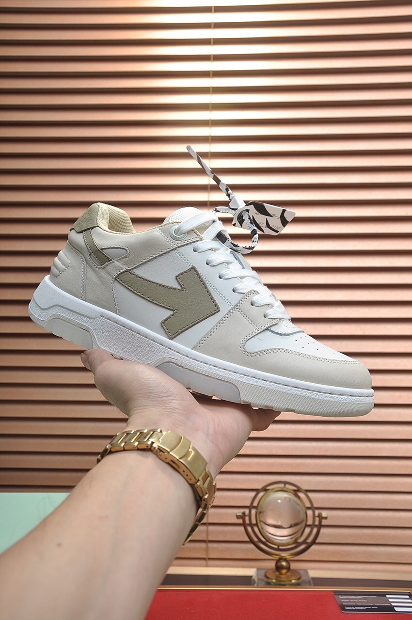 OFF-WHITE Out Of Office OOO Low Tops Grey White - vstockx