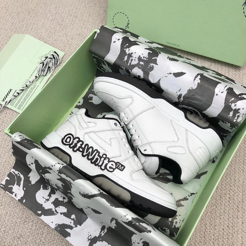 OFF-WHITE Out Of Office OOO Low Tops Off-White White Black - vstockx