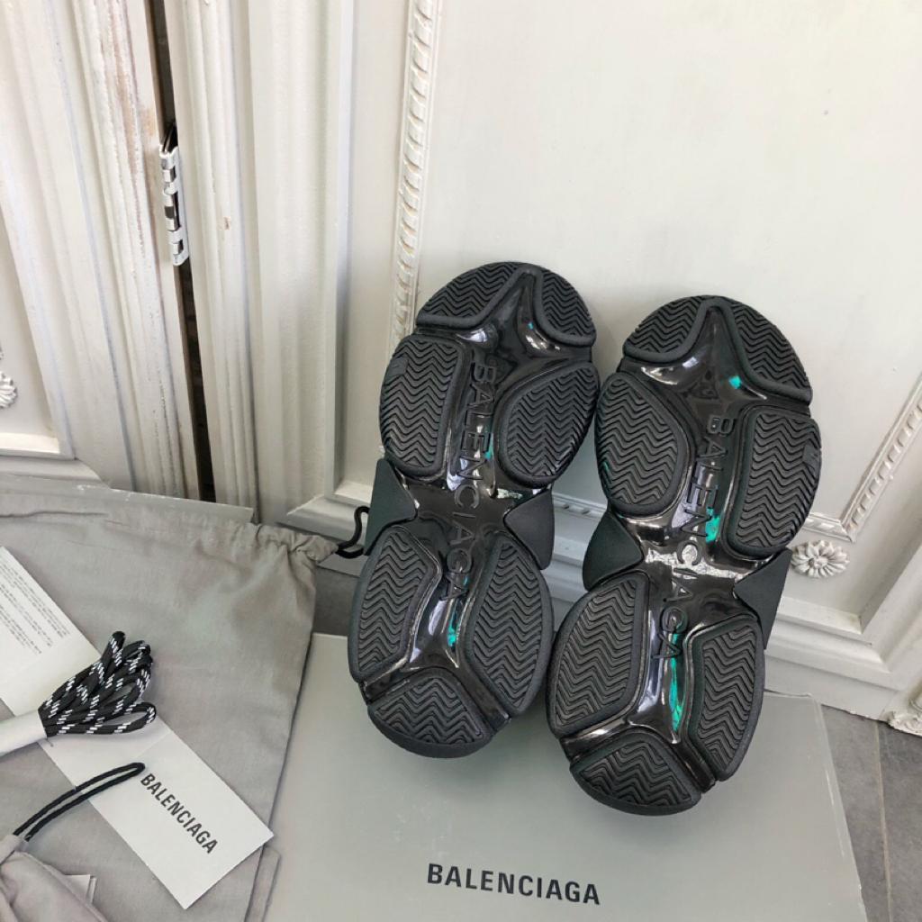 Balenciaga Triple S Allover Logo Black - vstockx