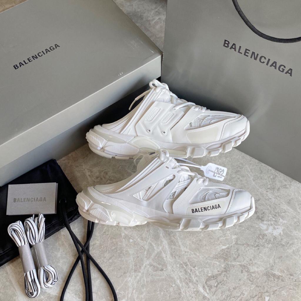 Balenciaga Track Mule White - vstockx