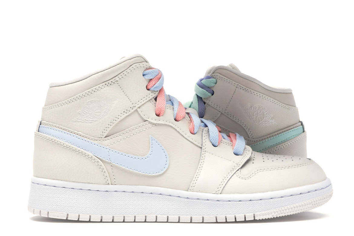 Jordan 1 Mid Multi-Color Swoosh Phantom (GS) - vstockx