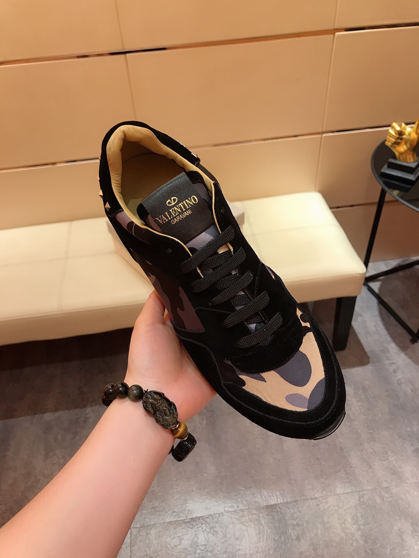 Valentino Garavani Rockrunner camouflage-print sneakers 25 - vstockx