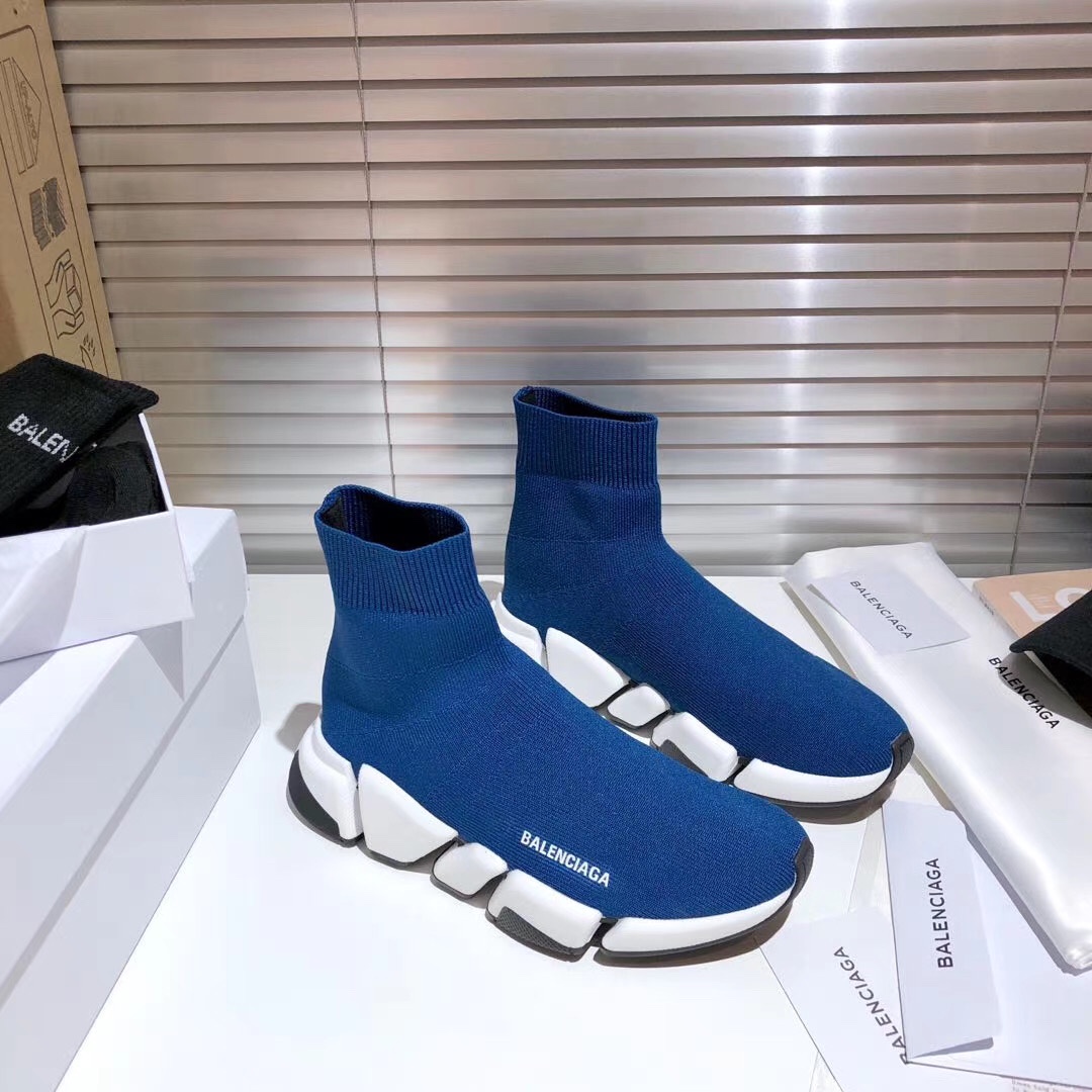 Balenciaga Speed 2.0 Dark Blue White Black - vstockx
