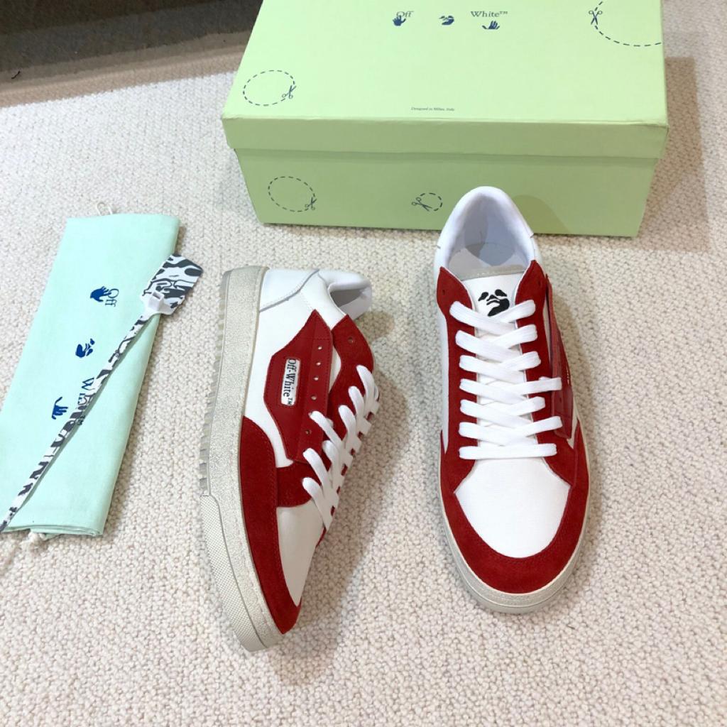 OFF-WHITE Vulcanized 5.0 Low Top White Red - vstockx