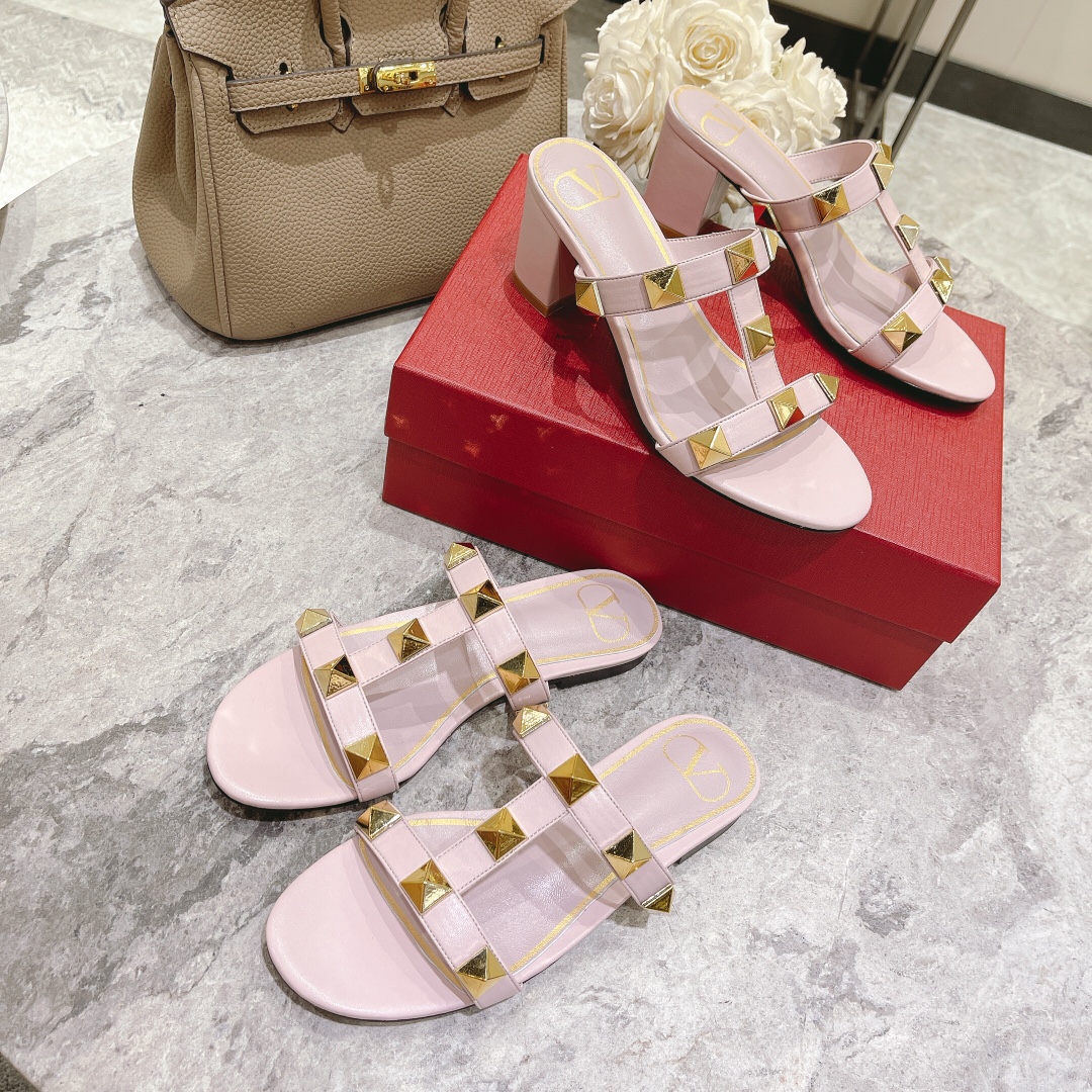 VALENTINO GARAVANI ROMAN STUD HEEL 6CM WOMEN 8 - vstockx