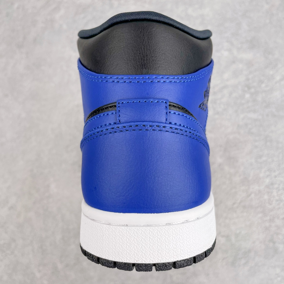 Jordan 1 Mid Hyper Royal Tumbled Leather - vstockx