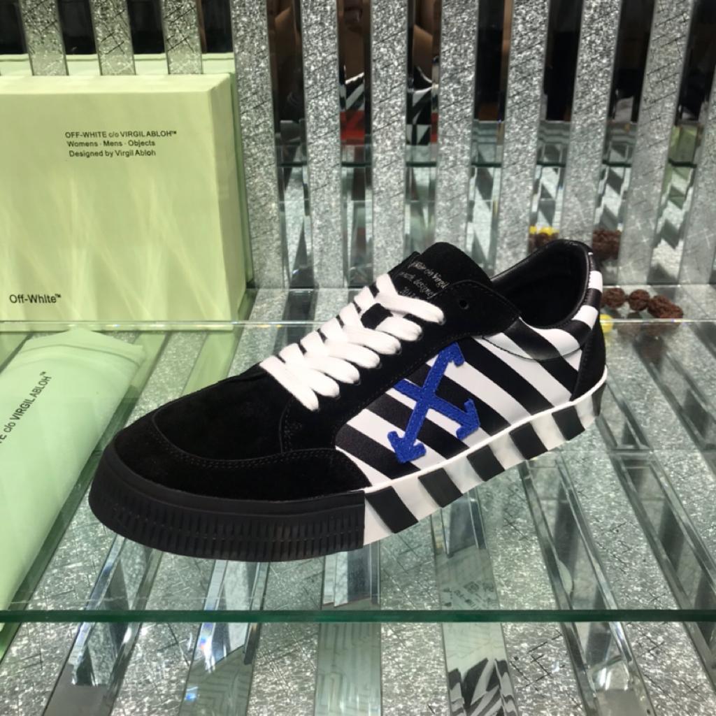 OFF-WHITE Vulc Low Black Blue Arrow - vstockx