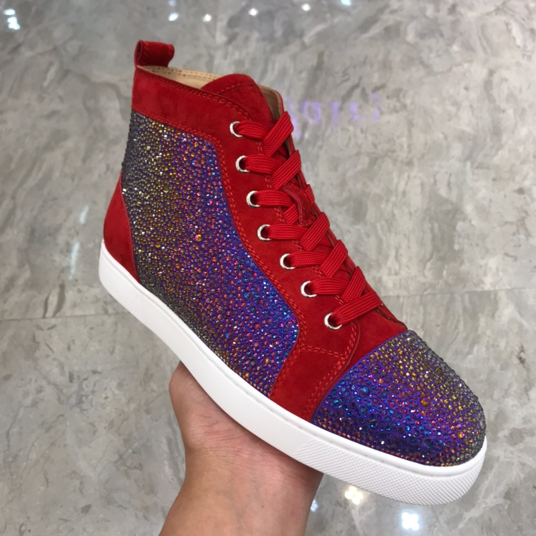 Christian Louboutin Louis Junior Spikes Orlato Flat Sneakers 37 - vstockx