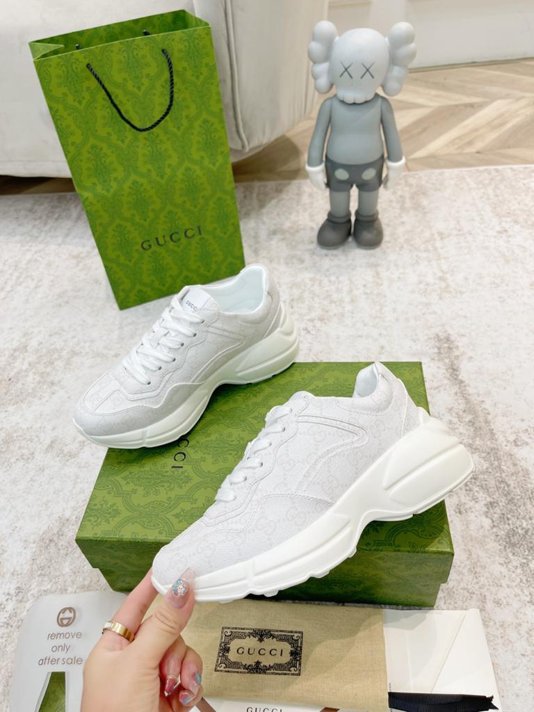 Gucci Rhyton White GG Supreme Canvas - vstockx