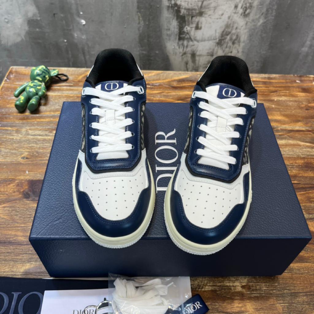 Dior B27 Low Blue Cream Dior Gray Beige Black Dior Oblique Jacquard - vstockx