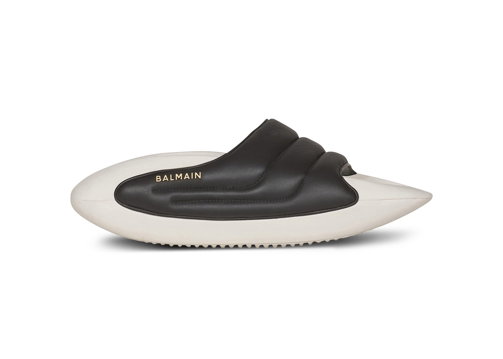 Balmain B-IT Mules Black White - vstockx
