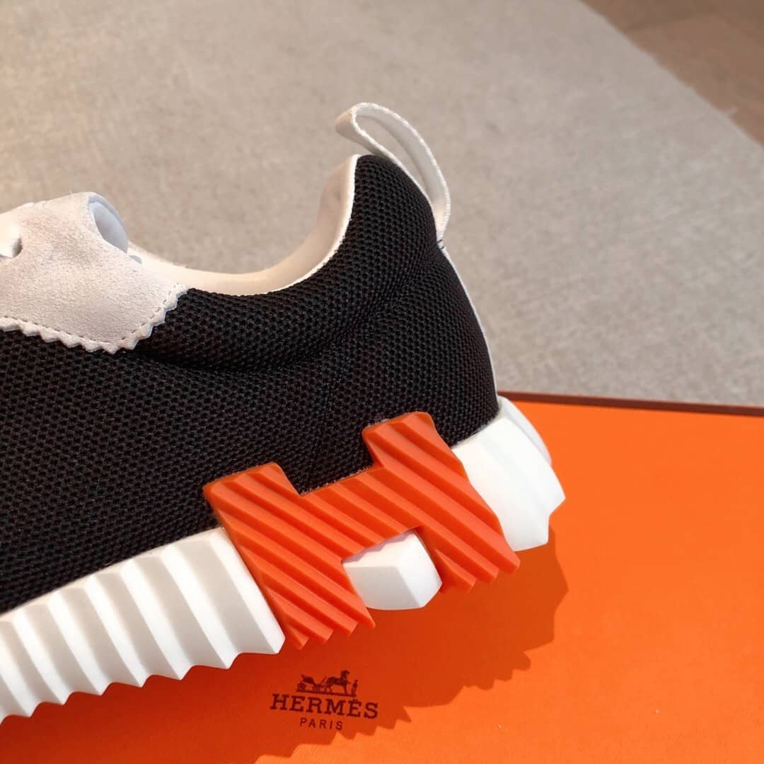 Hermes Bouncing sneaker Black White Orange - vstockx