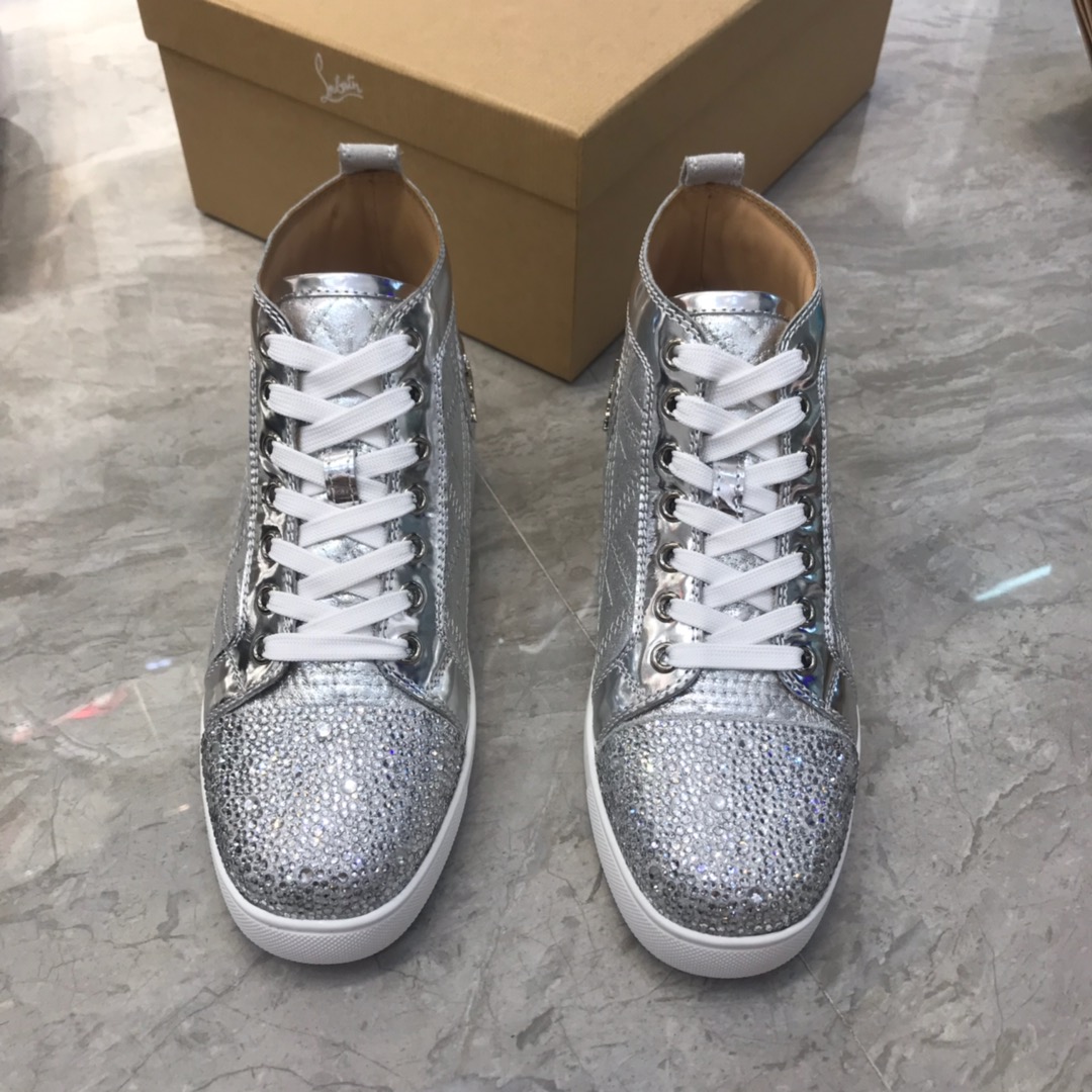 Christian Louboutin Louis Junior Spikes Orlato Flat Sneakers 48 - vstockx