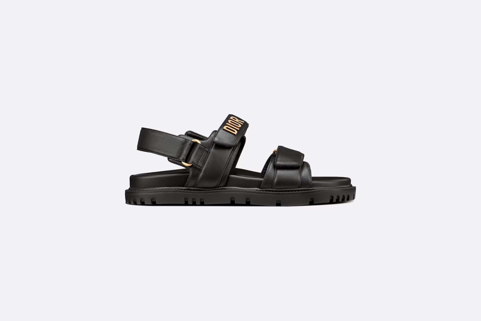 DIOR DIORACT SANDAL Black Lambskin - vstockx