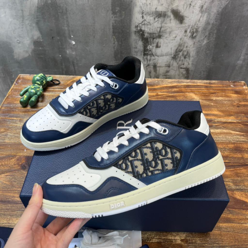 Dior B27 Low Blue Cream Dior Gray Beige Black Dior Oblique Jacquard - vstockx