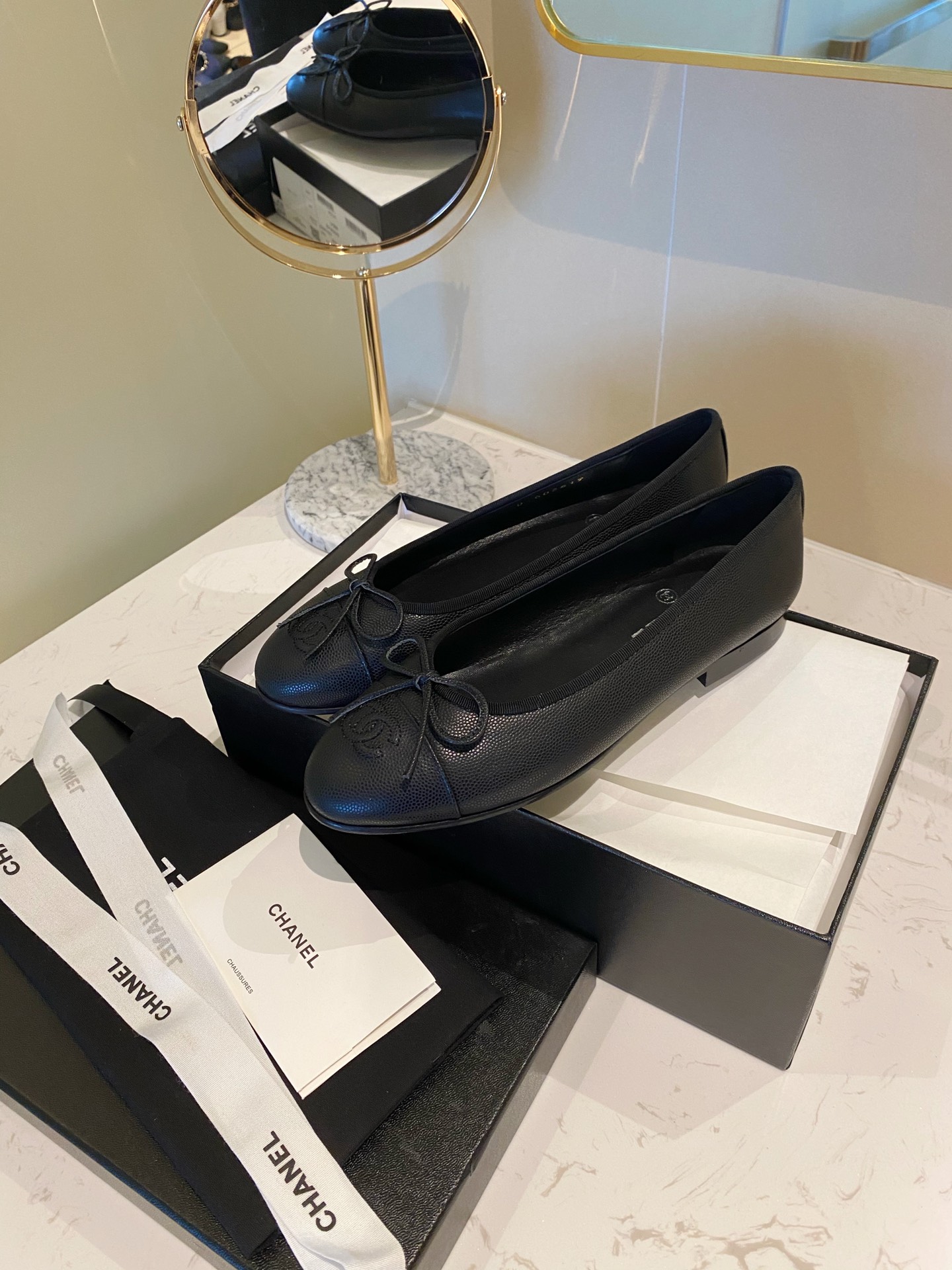 Chanel Ballerinas Fabric & Grosgrain 11 - vstockx