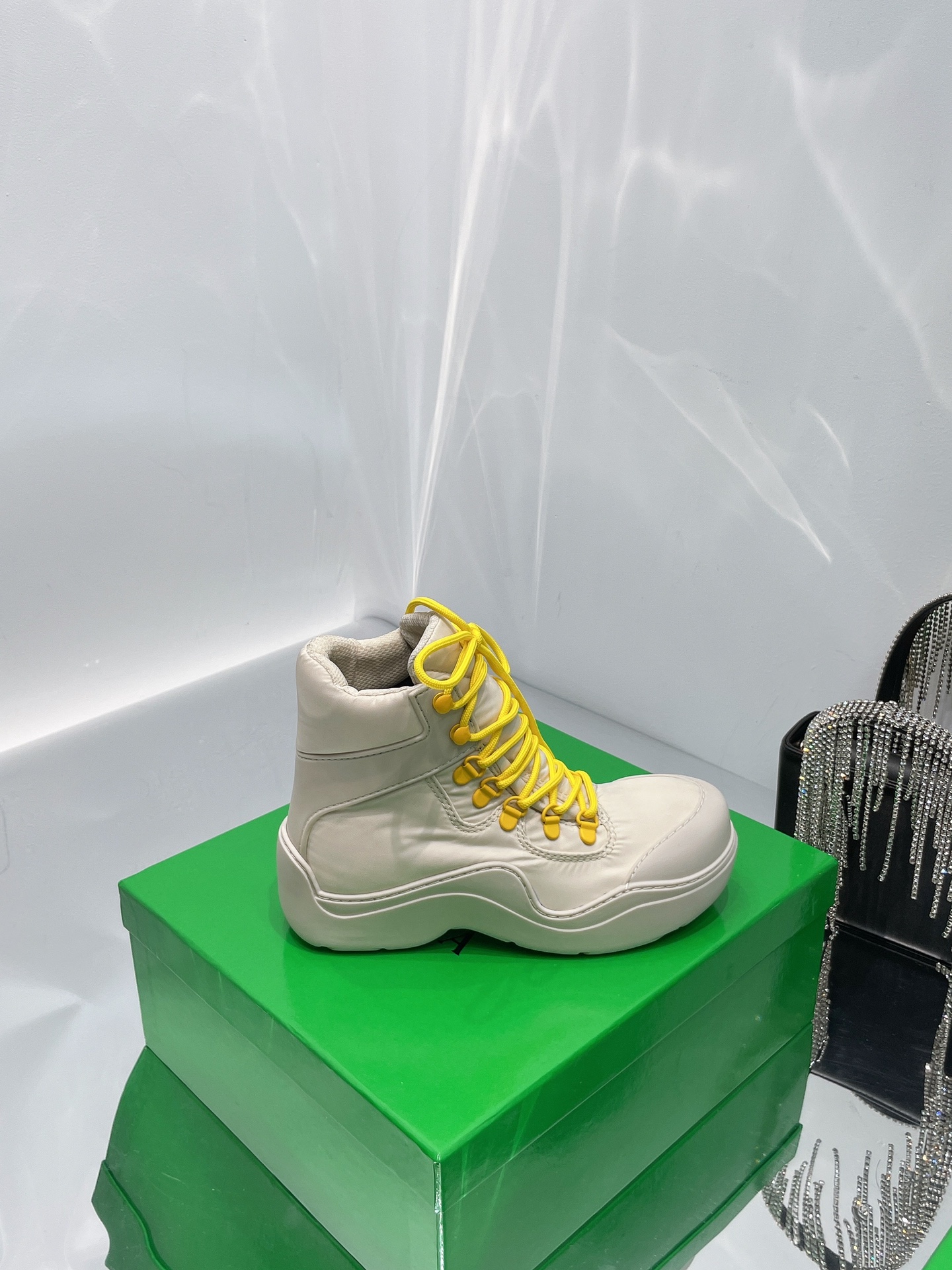 Bottega Veneta Puddle Bomber Lace-up Rubber And Shell Boots 3 - vstockx