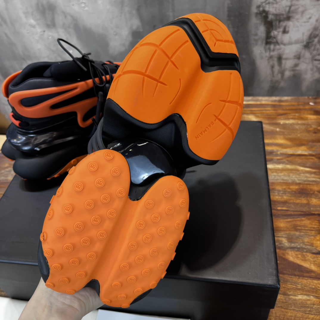 Balmain Unicorn Low-Top Orange Black - vstockx