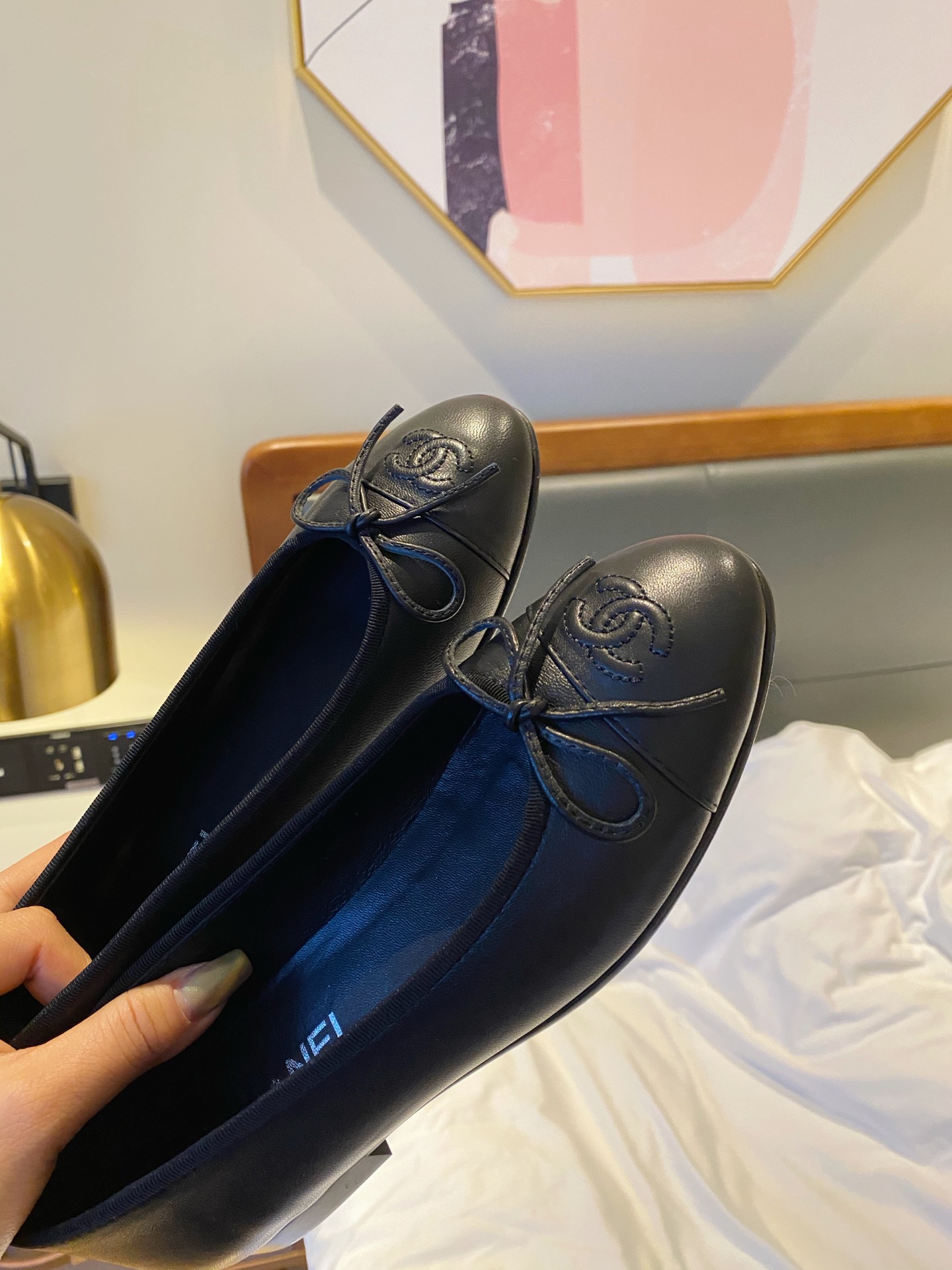 Chanel Ballerinas Fabric & Grosgrain 3 - vstockx