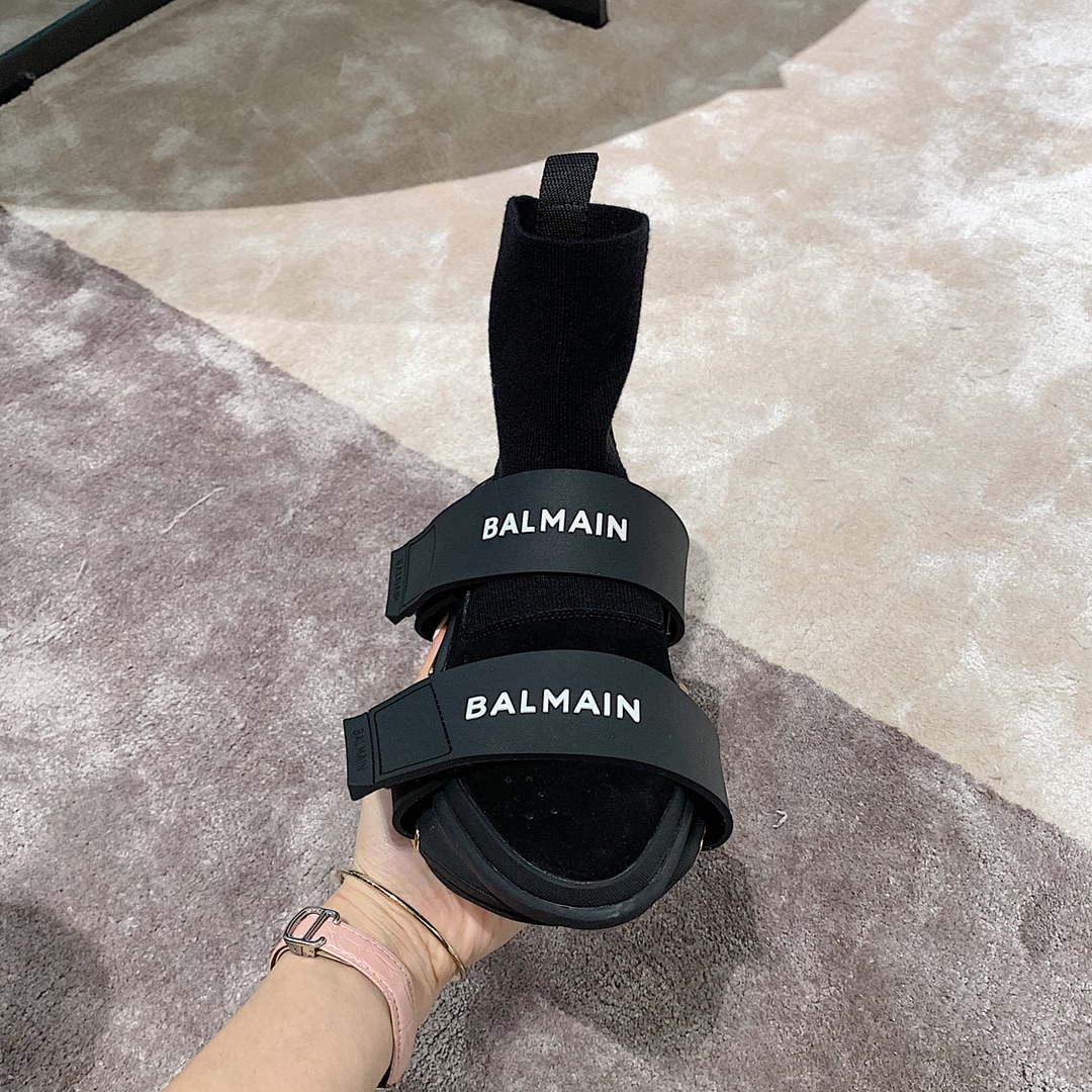 Balmain B-Bold High-Top Black Gold - vstockx