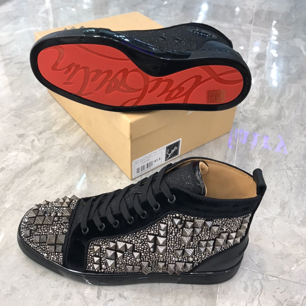 Christian Louboutin Louis Junior Spikes Orlato Flat Sneakers 36 - vstockx