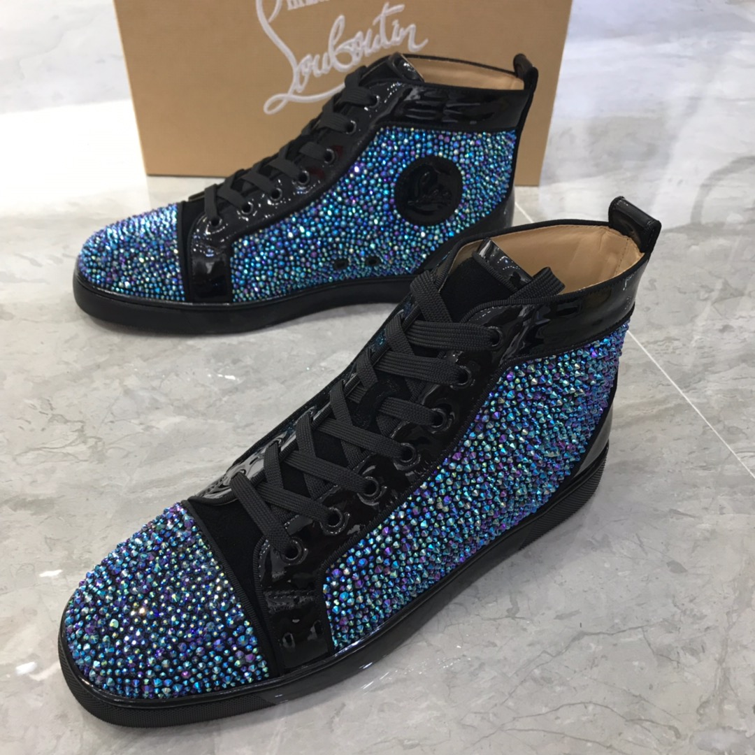 Christian Louboutin Louis Junior Spikes Orlato Flat Sneakers 30 - vstockx