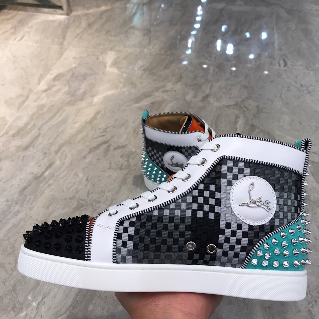 Christian Louboutin Louis Junior Spikes Orlato Flat Sneakers 27 - vstockx
