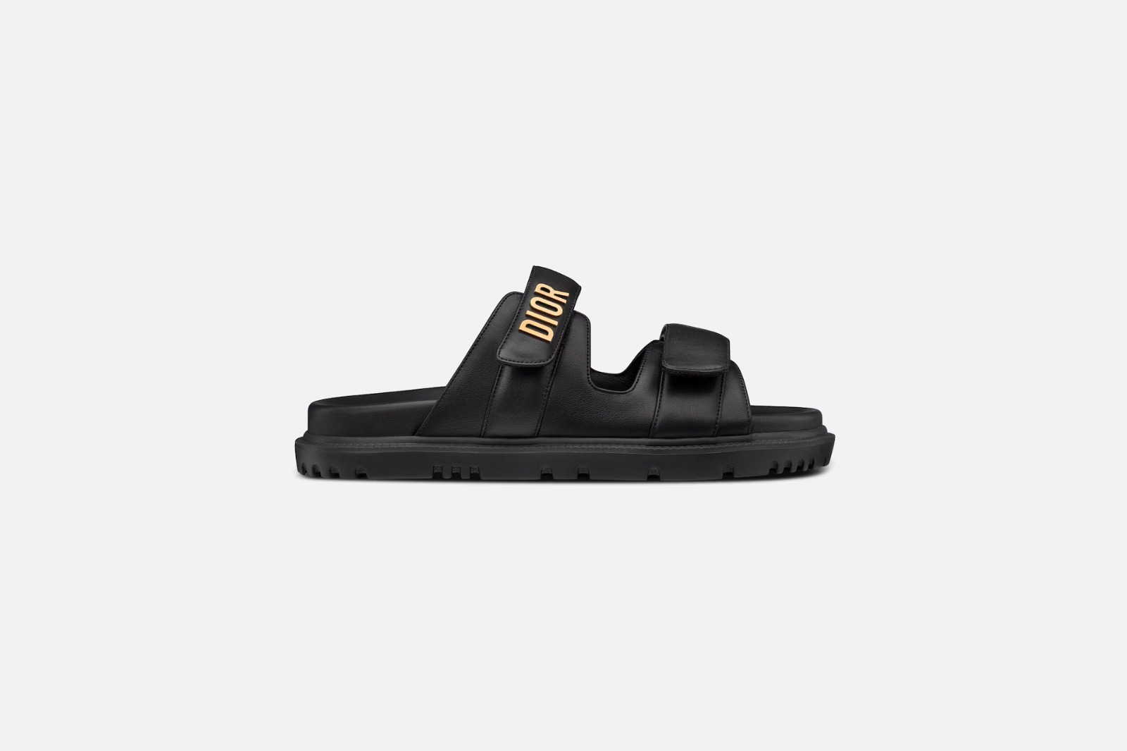 DIOR DIORACT SLIDE Black Lambskin - vstockx