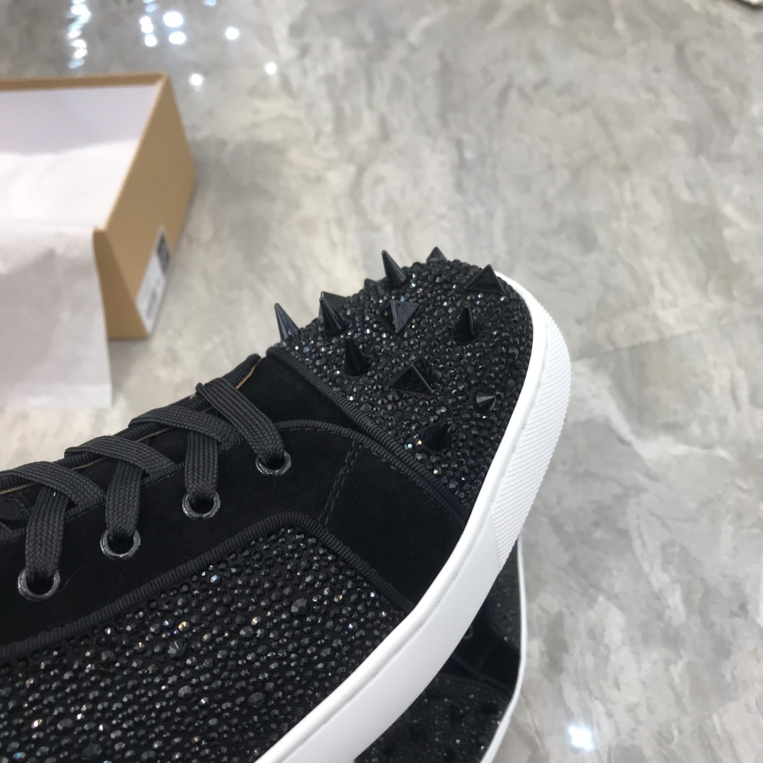 Christian Louboutin Louis Junior Spikes Orlato Flat Sneakers 41 - vstockx