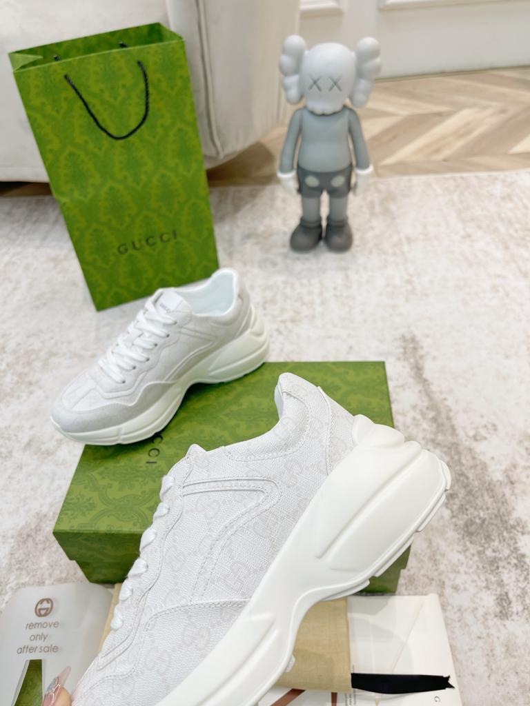 Gucci Rhyton White GG Supreme Canvas - vstockx