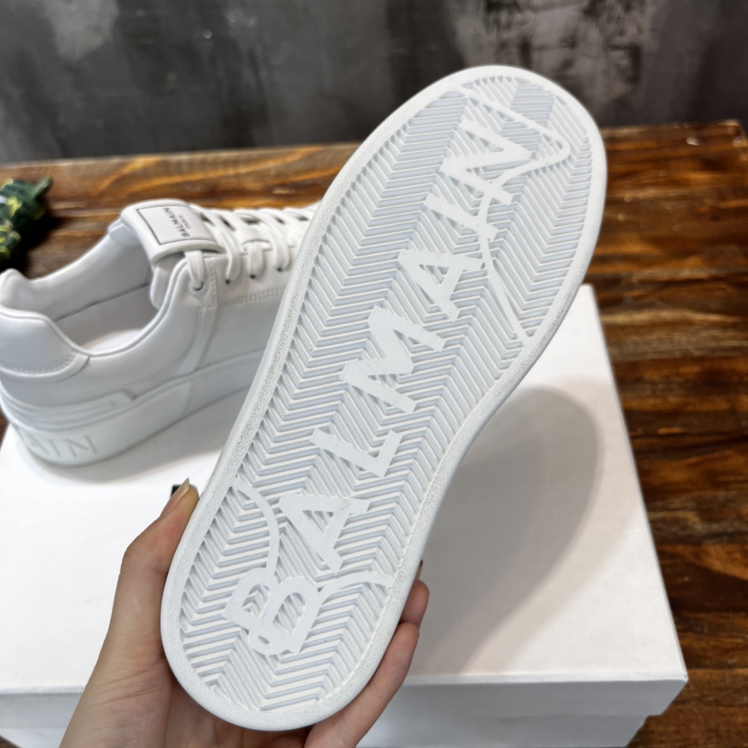 Balmain B-Court Low-Top White - vstockx