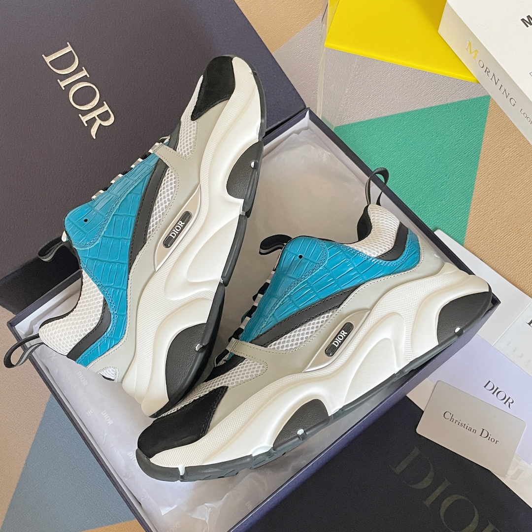 Dior B22 Light Blue Croc - vstockx