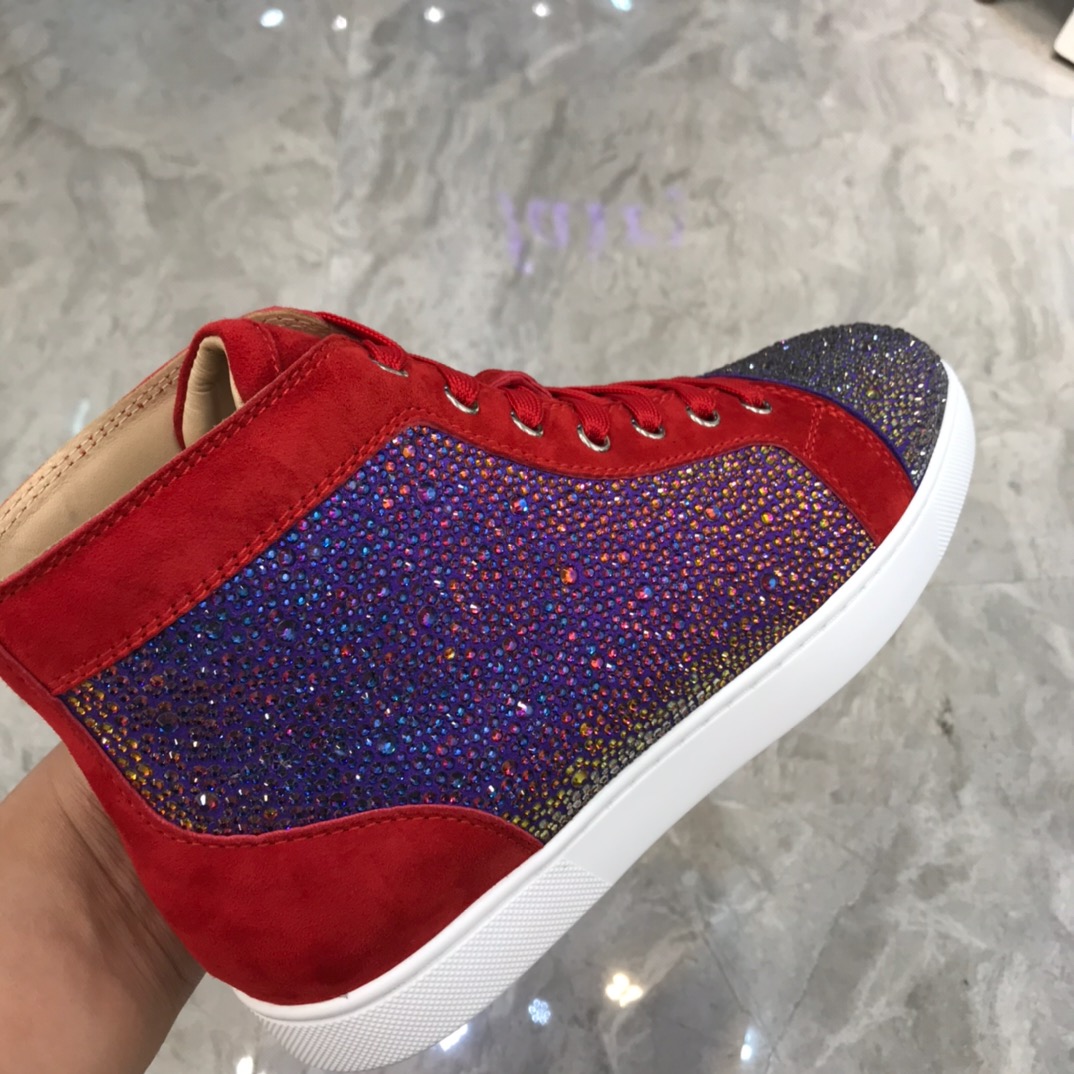 Christian Louboutin Louis Junior Spikes Orlato Flat Sneakers 37 - vstockx