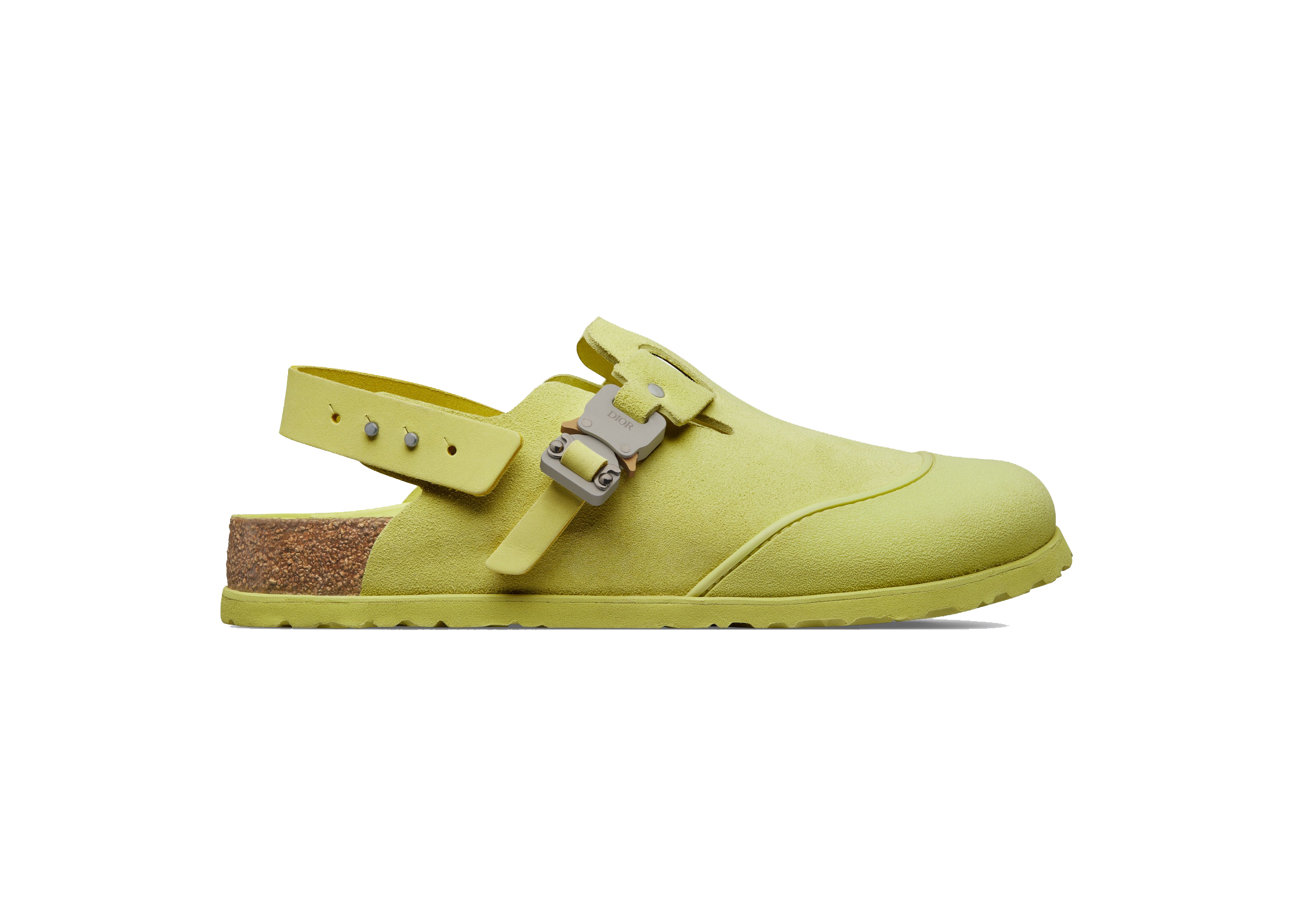 Dior by Birkenstock Mule Tokio Pastel Yellow Nubuck Calfskin - vstockx