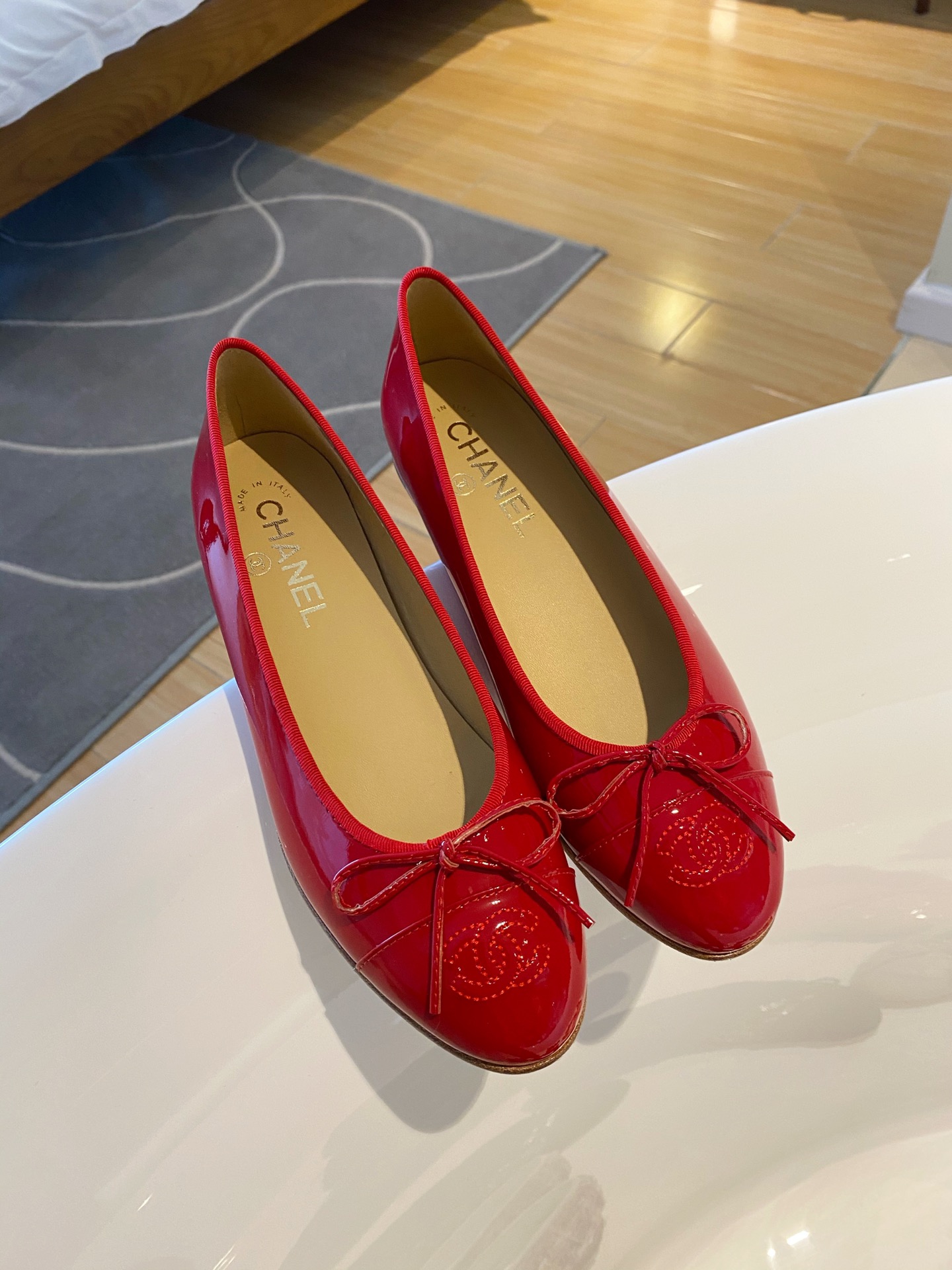 Chanel Ballerinas Fabric & Grosgrain 6 - vstockx