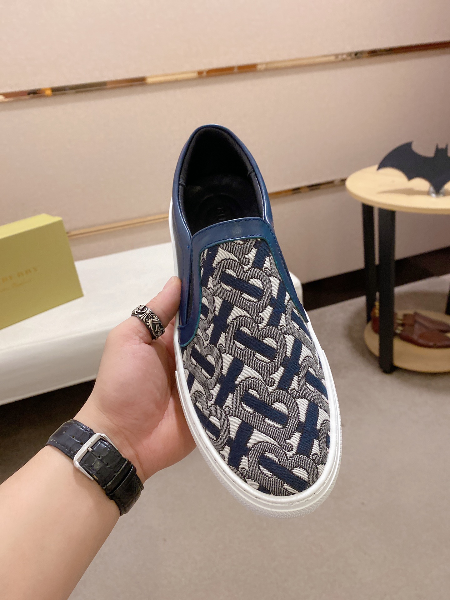 Burberry Perforated Check Sneaker 24 - vstockx