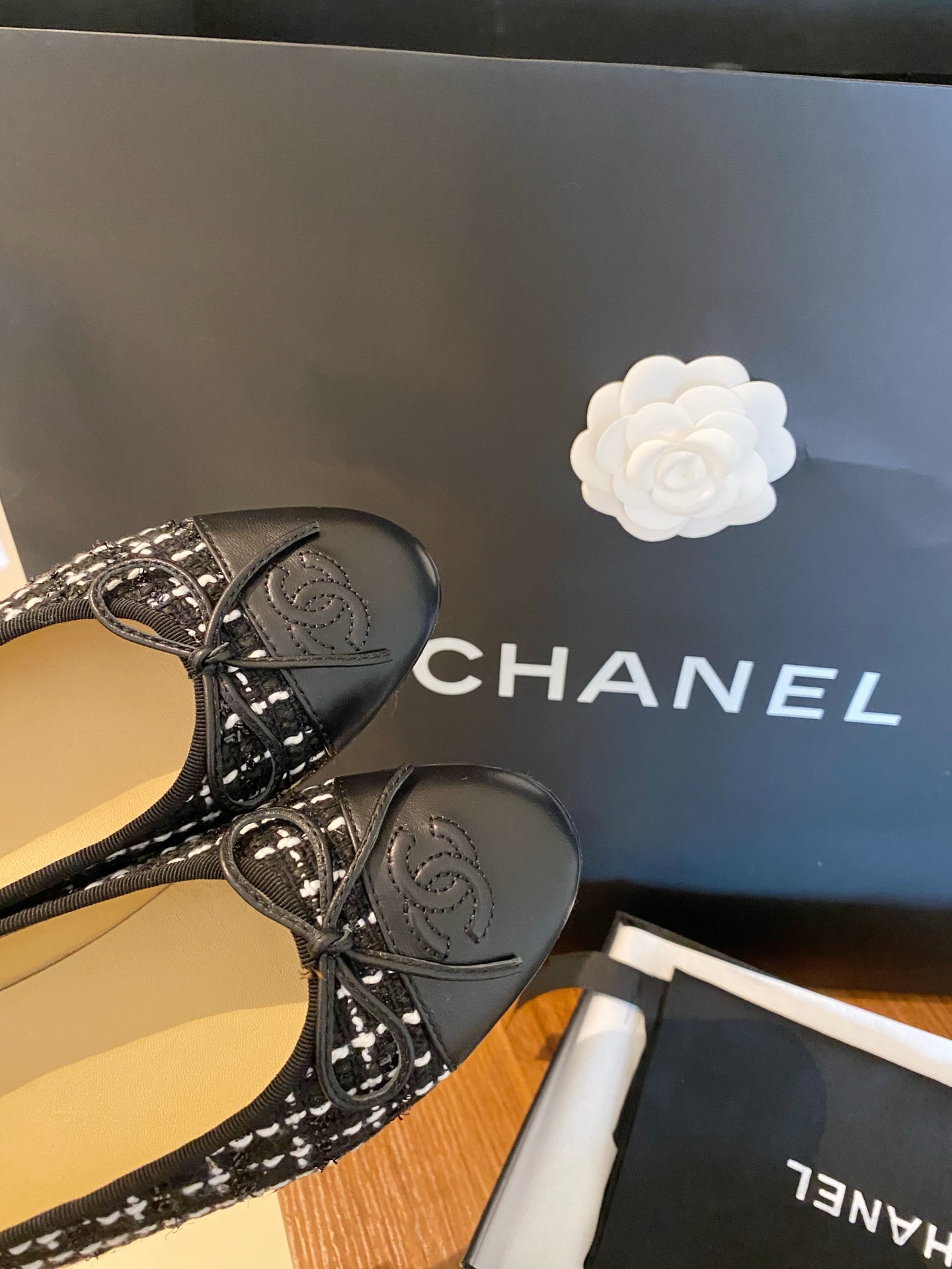 Chanel Ballerinas Fabric & Grosgrain 22 - vstockx