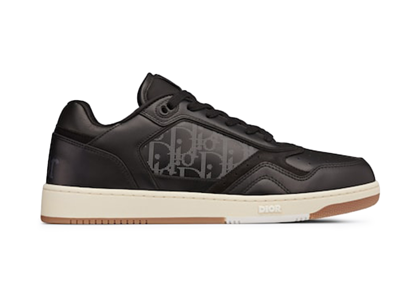 Dior B27 Low ERL Black Smooth Calfskin and Dior Oblique Galaxy Leather - vstockx