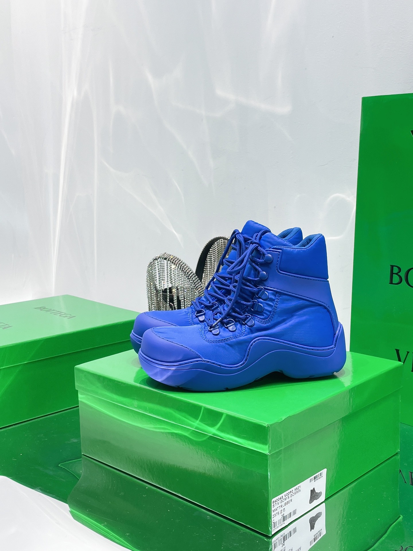 Bottega Veneta Puddle Bomber Lace-up Rubber And Shell Boots 6 - vstockx