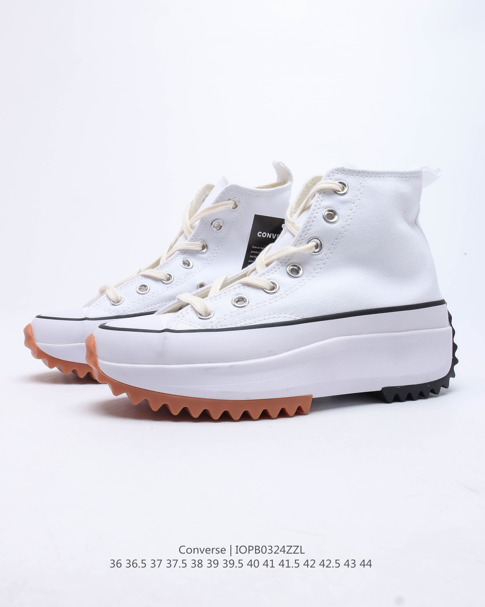 Converse Run Star Hike Hi White Black Gum - vstockx