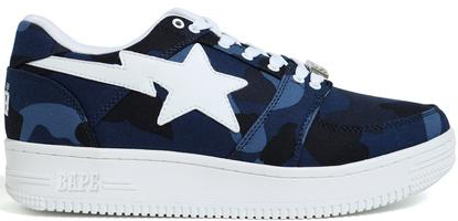 A Bathing Ape Bape Sta Low Color Camo Navy - vstockx