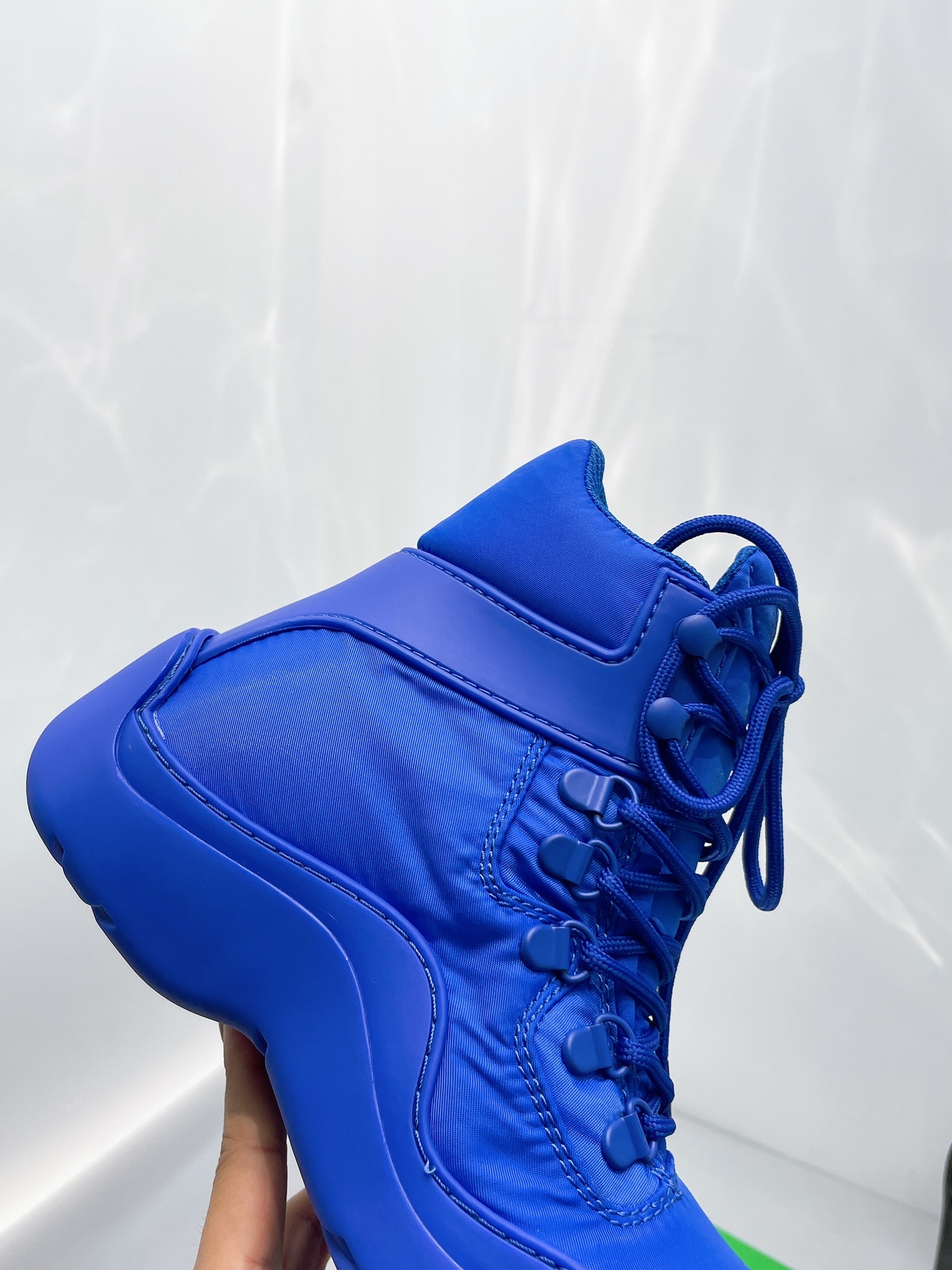 Bottega Veneta Puddle Bomber Lace-up Rubber And Shell Boots 6 - vstockx