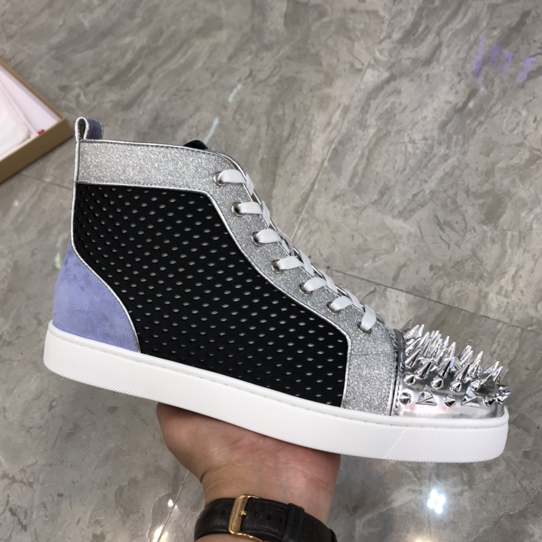 Christian Louboutin Louis Junior Spikes Orlato Flat Sneakers 38 - vstockx