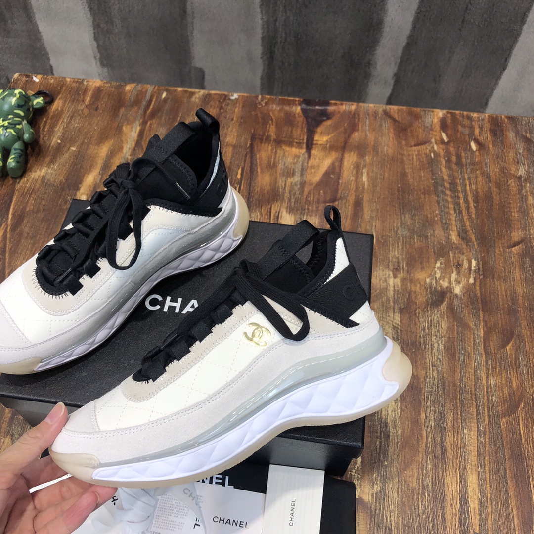Chanel Fabric & Suede Calfskin Low Top Sneaker 12 - vstockx