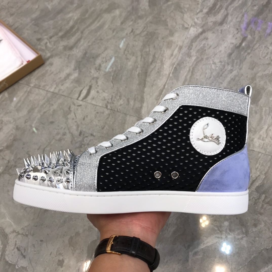 Christian Louboutin Louis Junior Spikes Orlato Flat Sneakers 38 - vstockx