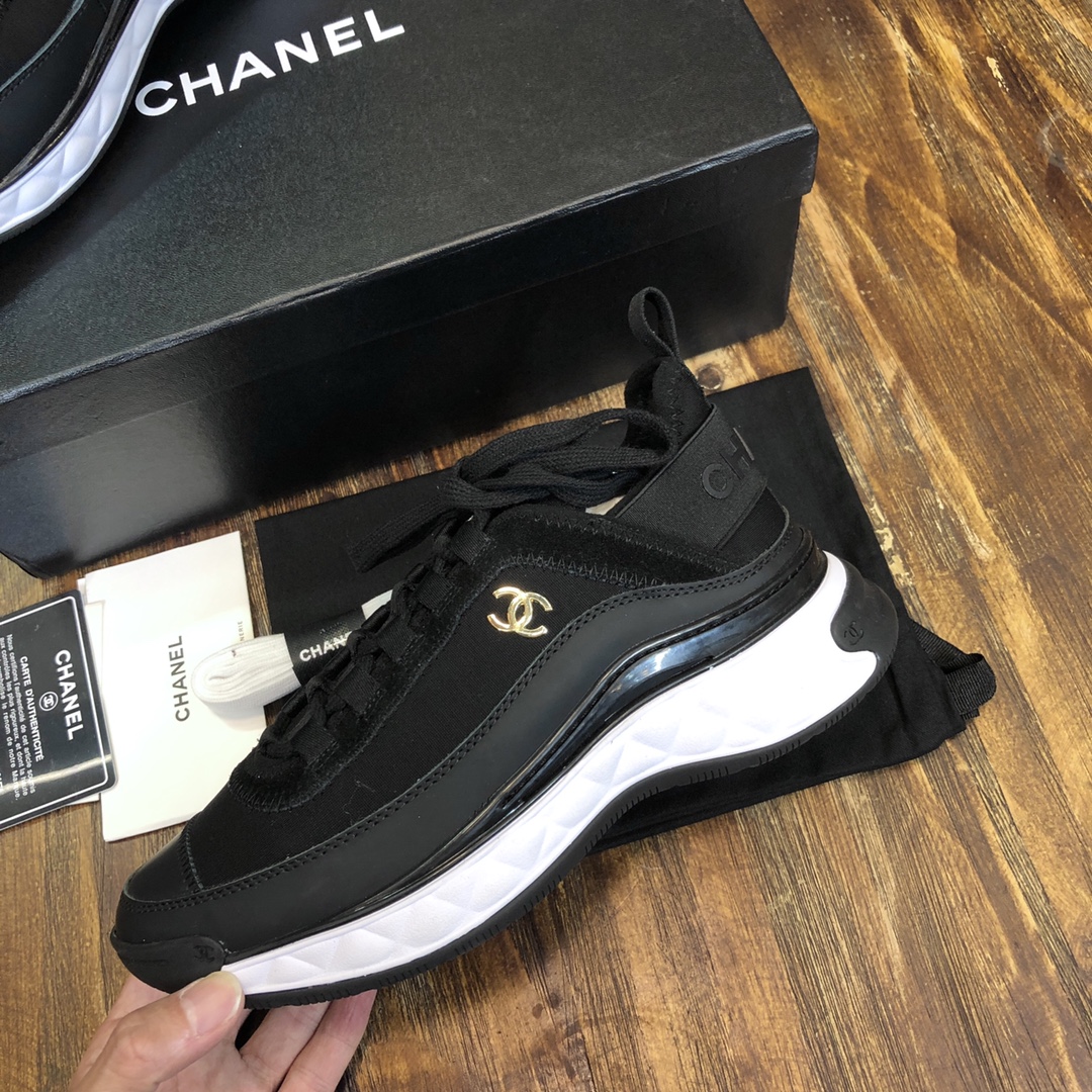 Chanel Fabric & Suede Calfskin Low Top Sneaker 19 - vstockx