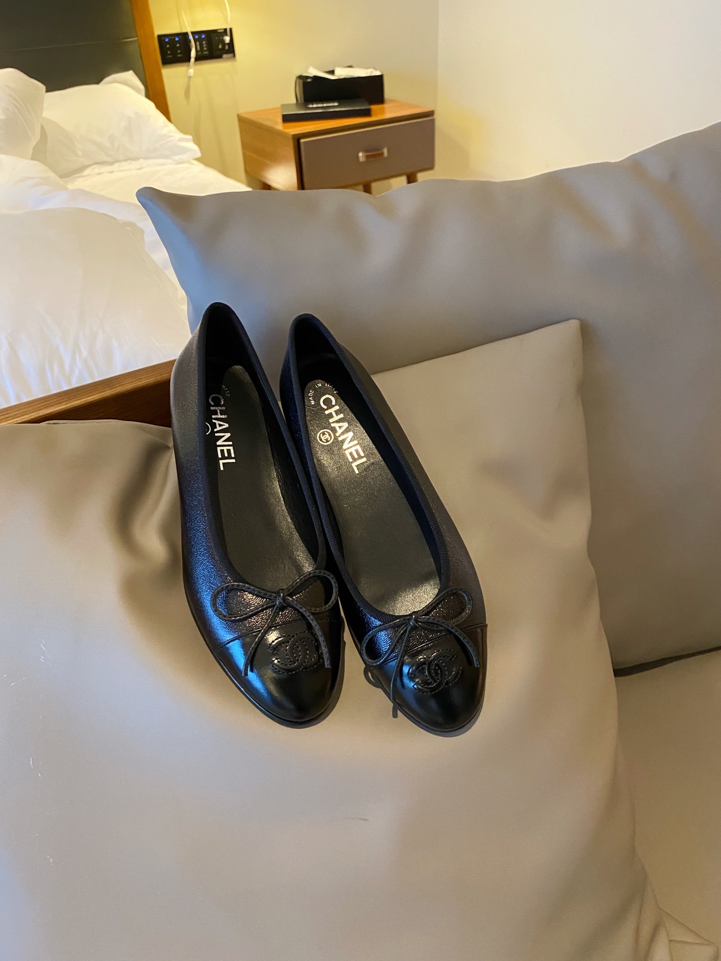 Chanel Ballerinas Fabric & Grosgrain 8 - vstockx