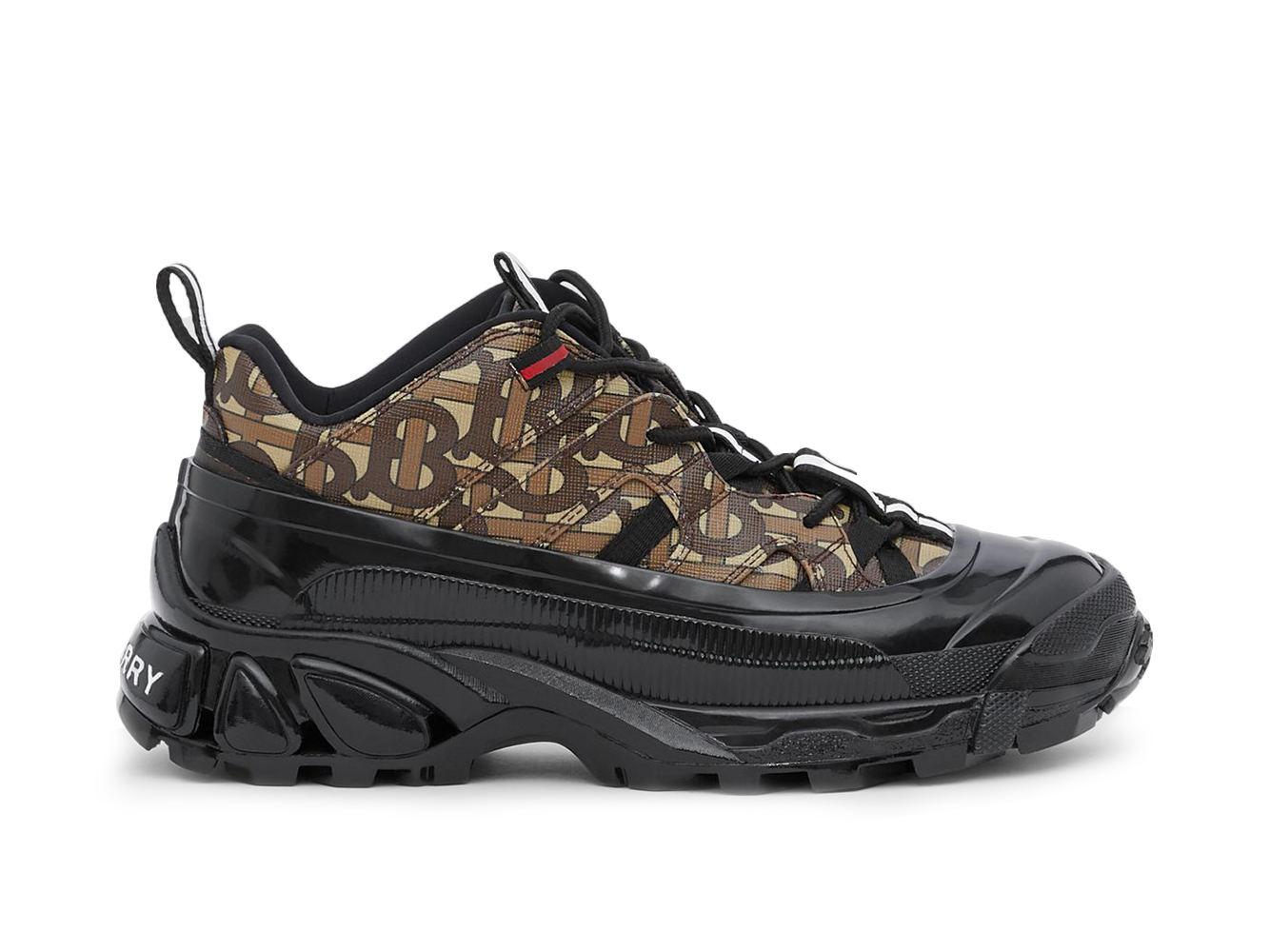 Burberry Arthur Monogram Print Black Bridle Brown - vstockx