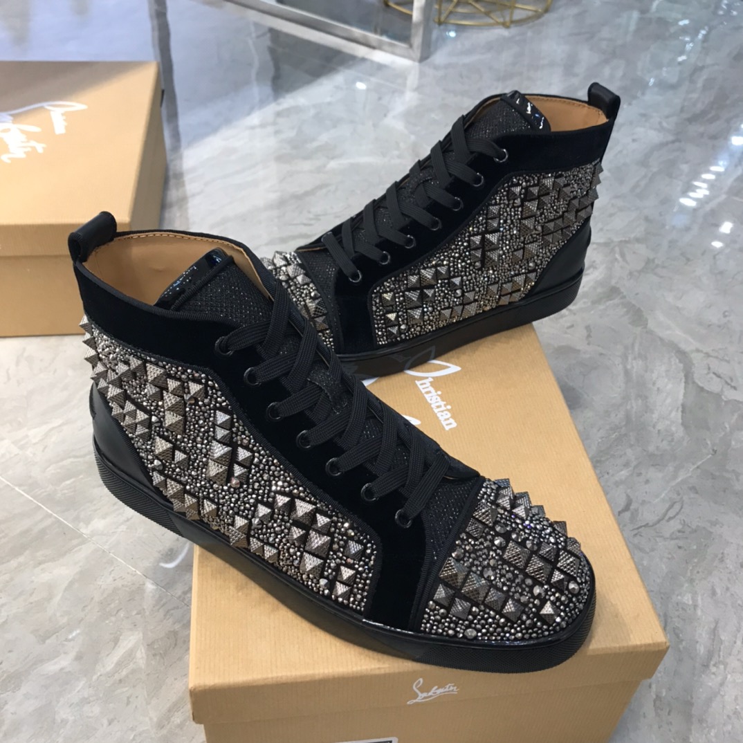 Christian Louboutin Louis Junior Spikes Orlato Flat Sneakers 36 - vstockx